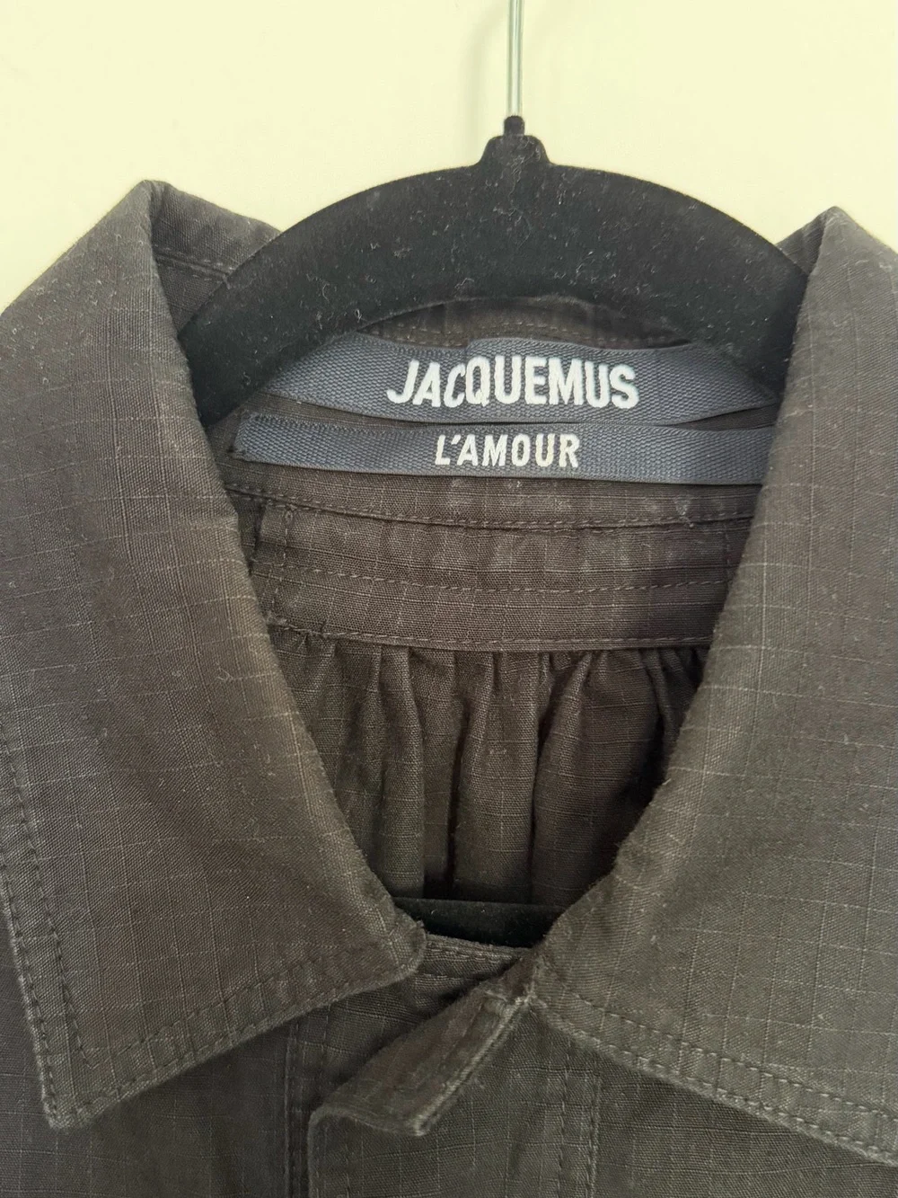 Jacquemus Men's Black Short-Sleeve Button-Down Shirt